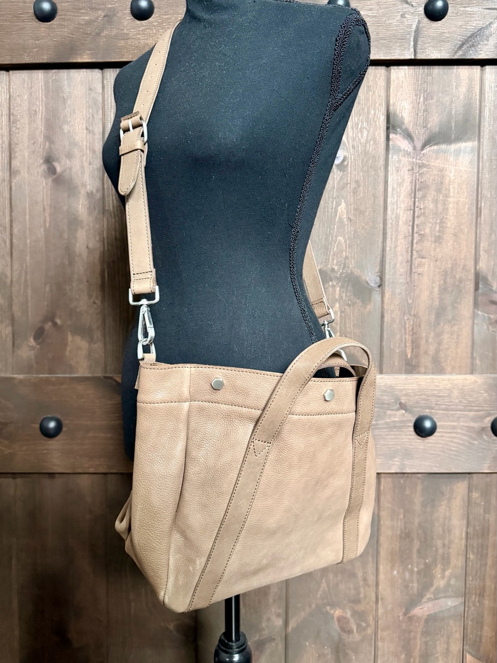 Madewell Taupe/Light Brown Leather Crossbody/Tote